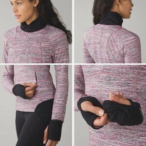 Lululemon Runderful 1/2 Zip Size 4 – Space Dye Camo Berry Rumble Multi/Black